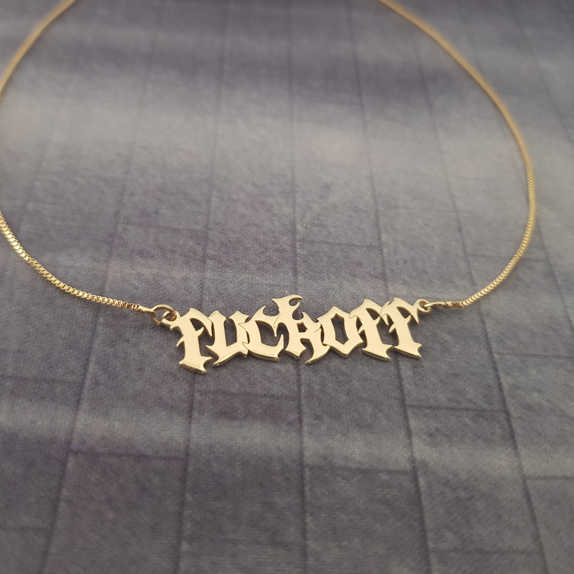 Fuck off Necklace Fuck off Name Necklace Funny Necklace - Etsy