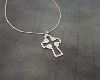 Celetic Cross Necklace, Cross Necklace, Catholic Necklace, Celetic Cross Pendant, Occult Inverted Cross Neckalce, Gothic Cross, Gothic Jewel