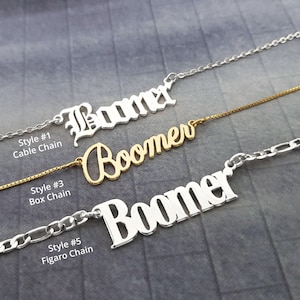 Boomer Necklace, Ok Boomer Necklace, Baby-Boomer Neccklace, Funny Meme Gifts, Friendship Gifts, Personalized Boome Sarcastic Necklace
