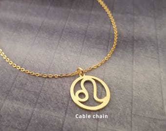 Leeuw-teken ketting, Leeuw-symbool ketting, Leeuw-sterrenbeeld ketting, Leeuw-ketting voor dames en heren, Leeuw-constellatie ketting, Leeuw-cadeaus