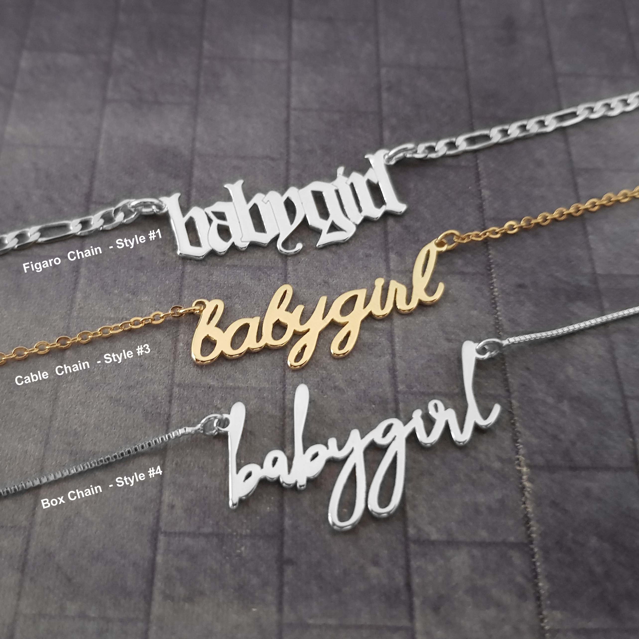 IGUOHAO Personalized Name Necklace Babygirl Pendant Necklace Bohemian Multi  Layered Beads Chain Chunky Link Chain Choker - Walmart.ca