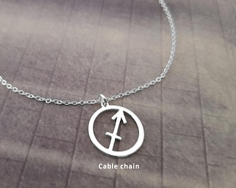 Collier Sagittaire, Collier Symbole Sagittaire, Collier Zodiaque Sagittaire, Collier Sagittaire pour Femme et Homme, Cadeau Sagittaire