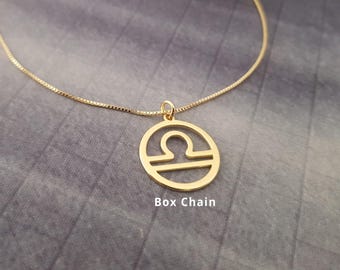 Libra Sign Necklace, Libra Symbol Necklace, Libra Zodiac Necklace, Libra Necklace For Women And Men, Libra Constellation Necklace, Libra Gif