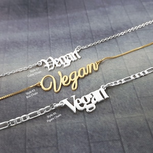 Vegan Necklace, Veganuary Jewelry, Animal Liberation, Animal Rights Jewelry, Veganism Necklace, Gift for Vegan Friend, Vegan Pride Necklace