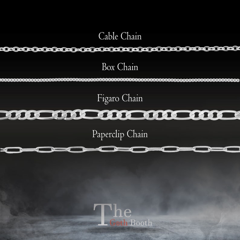 a series of chains with different types of chains