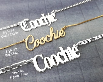Coochie Necklace, Vulva Necklace, Vagina Necklace, Cunt Jewelry, Yoni Necklace, Female Empowerment, Coochie Gang Necklace, Funny BFF Gifts