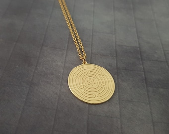 Hekate's Halskette, Rad Von Hekate, Altgriechisches Symbol, Schutz Halskette, Hexerei Schmuck, Altgriechisch Schmuck, spiritueller Schmuck