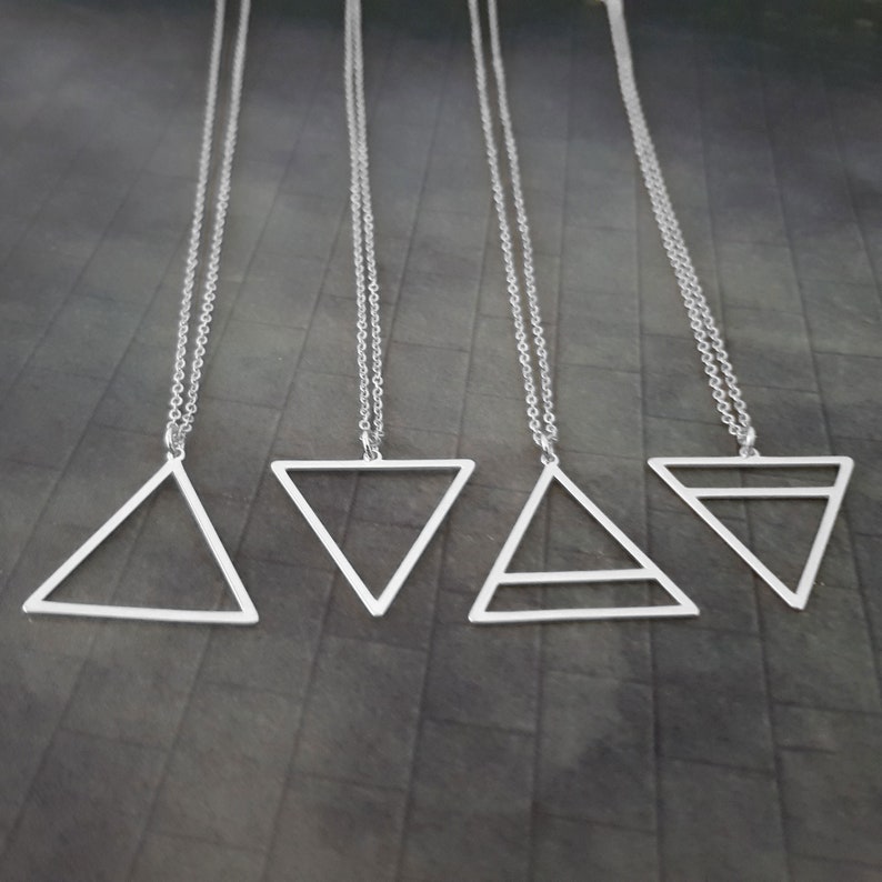 Four Elements Triangle Necklace, Four Elements Shape Necklace, Air