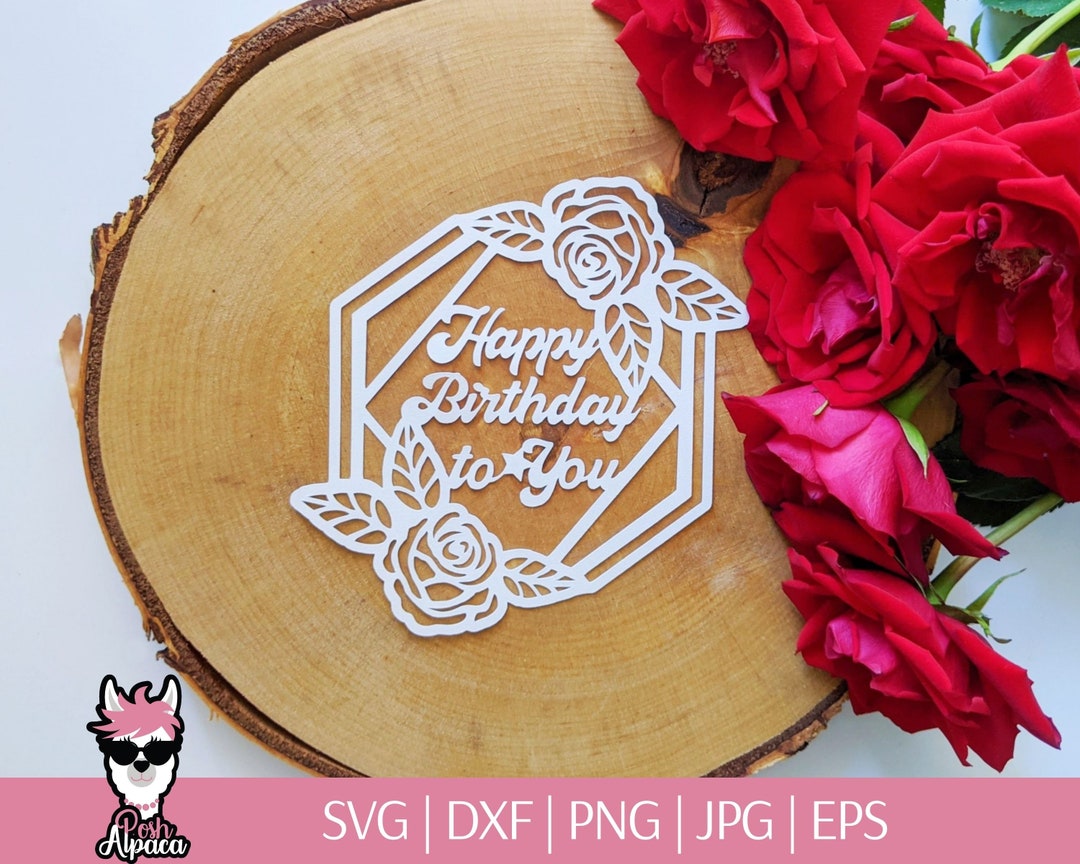 Happy Birthday Card Svg Files for Cricut Birthday Papercut - Etsy New ...