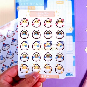 Hoja de pegatinas de estado de ánimo de Eggo - Emociones Diario Emoji Sentimientos Rastreador de salud mental