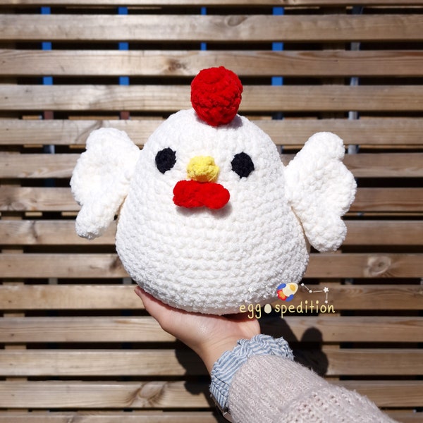 Gehaakte pluche Chonky Chicken Amigurumi Nugget - Cute Squishable Kawaii Valentines Plushie Squishy Fun Home Decoration Collectable