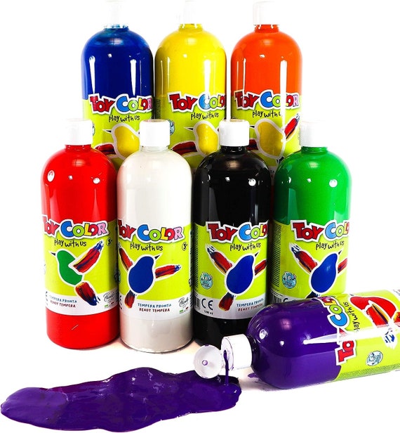 Super Washable Ready-mix Paint 1 Litre Bottle Kids Craft Paint Poster Paint  -  Hong Kong