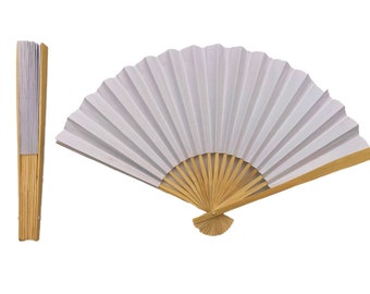 Paper fans on wooden frame | Varied pack sizes | Ideal for weddings