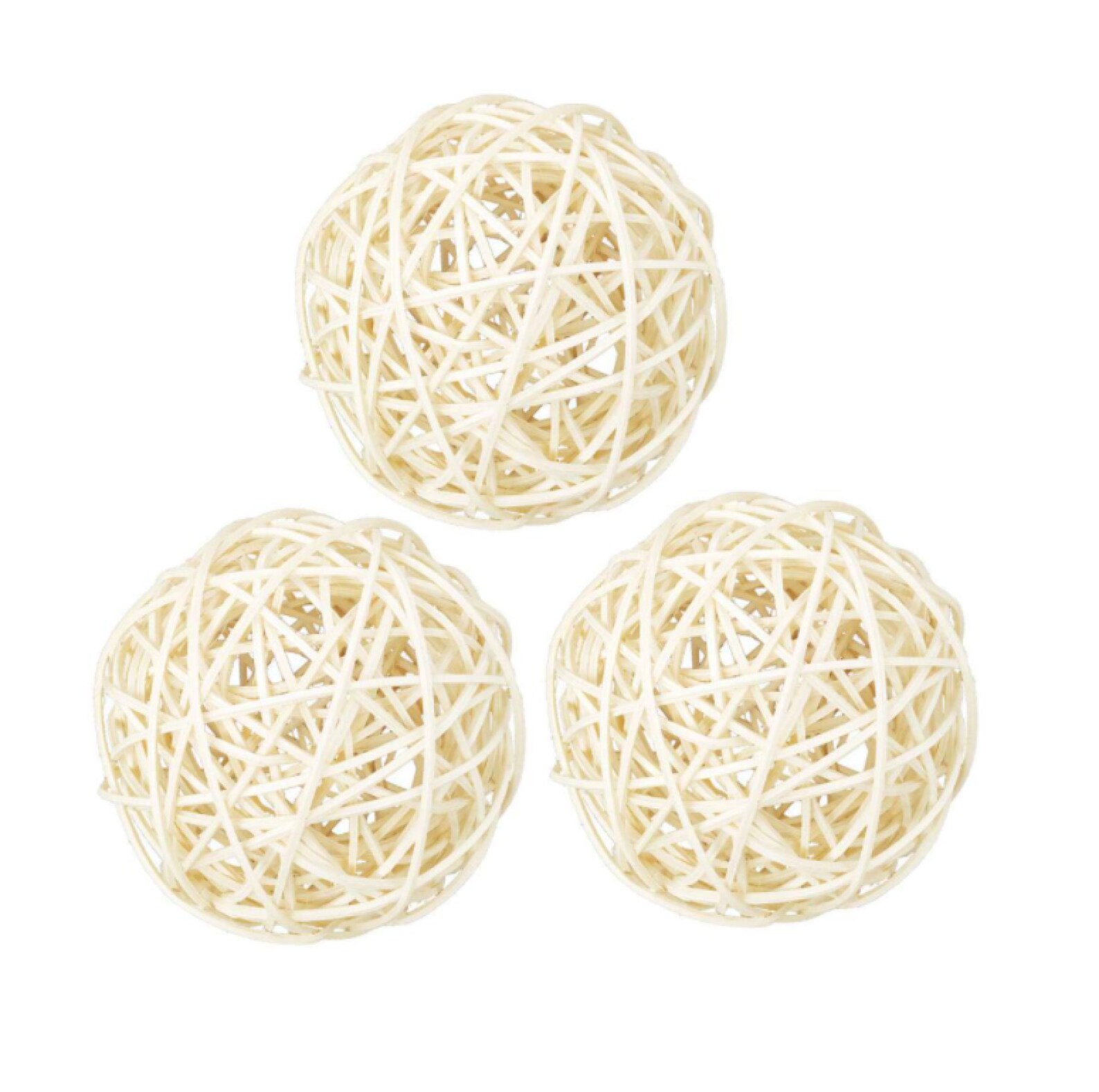 White Wicker Balls 10cm in Diameter Decorative Item Etsy UK