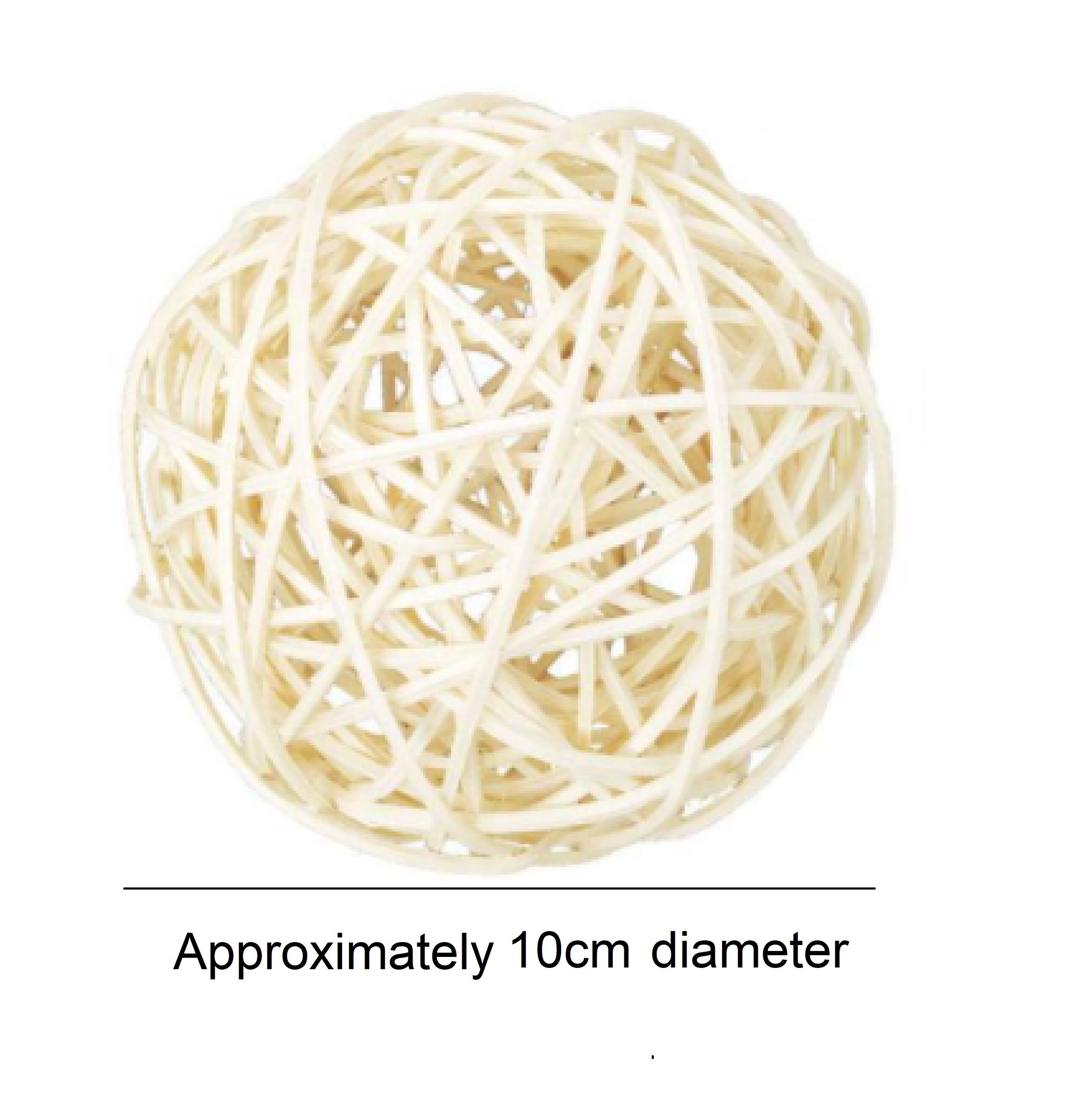 White wicker balls 10cm in diameter Decorative item Etsy