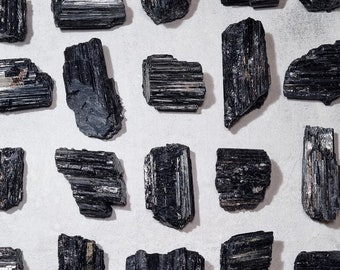 CHOOSE YOUR OWN Raw Brazilian Black Tourmaline Chunk Pocket Stone