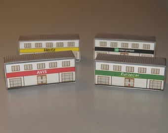 Model Airport Car Rental Buildings 1:400 Scale