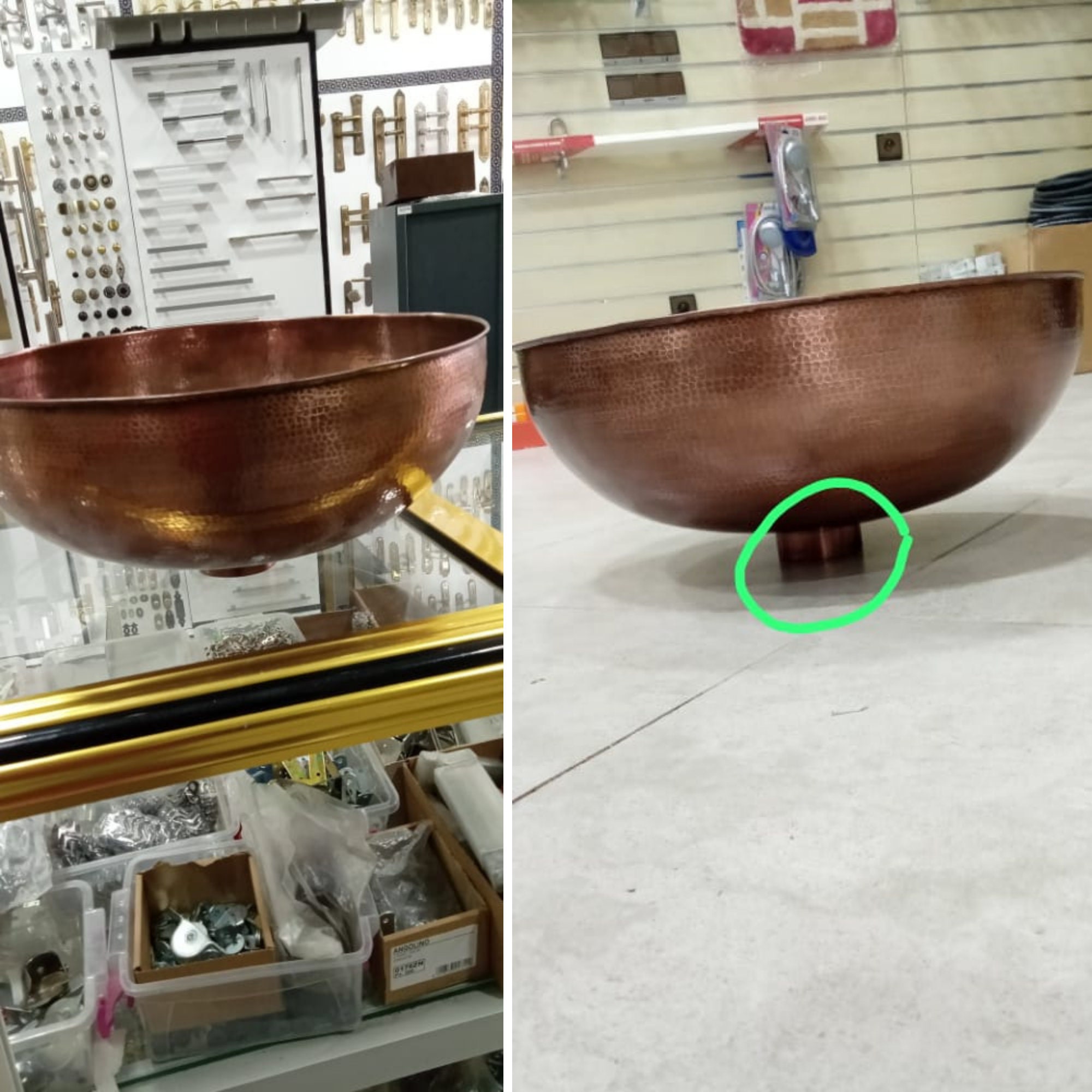 16 Rundes gehämmertes Kupfer Waschbecken für | Etsy