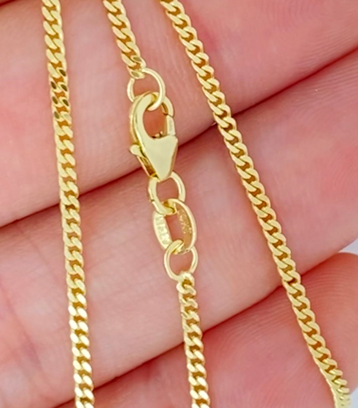 K14 ITALYネックレス チェーンのみ 40センチ K14ホワイトゴールド