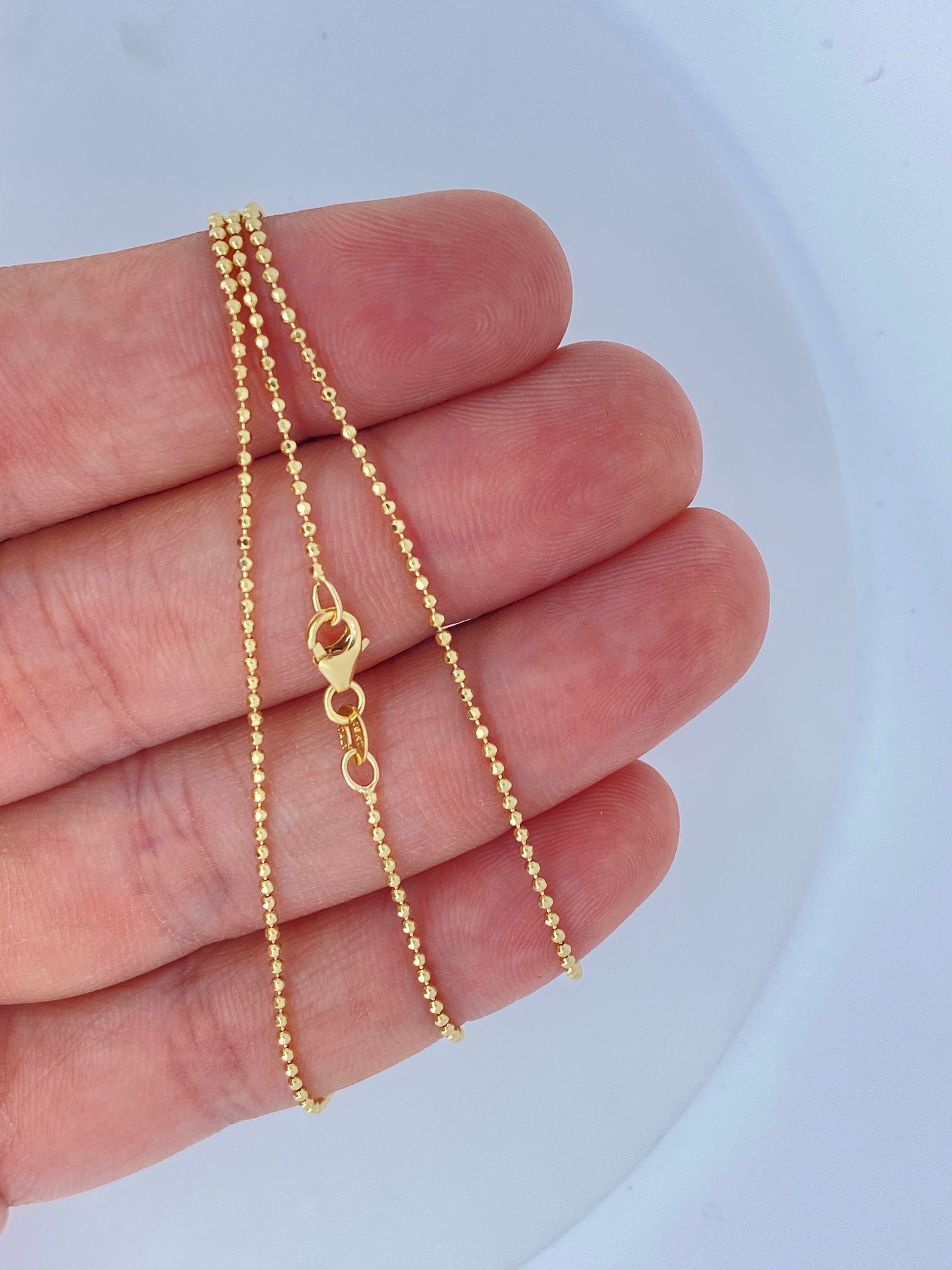 ウノアエレ 750 ボールチェーンネックレス 45cm イタリアホールマーク刻印 ウノアエレ 750 ボールチェーンネックレス 45cm イタリアホールマーク