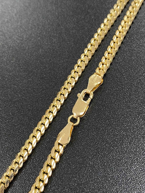 Solid 18K Gold Cuban Link Chain Italian Made, Solid 18K Gold Heavy Miami  Cuban Curb Chain, Genuine 18K 4mm Miami Cuban