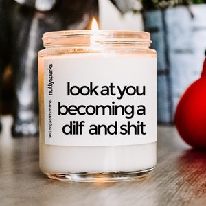 naughty father's day gift, funny dilf gift, dirty daddy gift for husband, adult father's day gift, sexy dad candle, raunchy gift for him