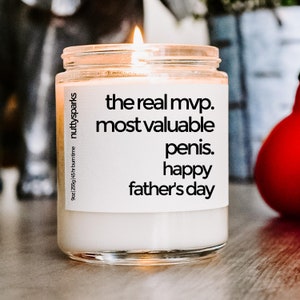 naughty father's day gift, funny dilf gift, dirty daddy gift for husband, adult father's day gift, sexy dad candle, raunchy gift for him