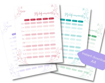 Printable body measurements Tracker, Weight Loss Chart, Lose weight, Weight loss planner, Weight loss log, Diet planner