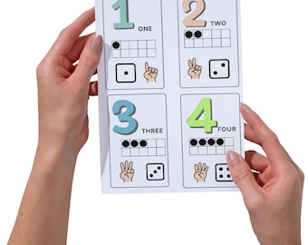 Printable Flash Cards Numbers 1 - 20