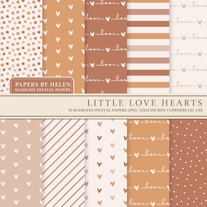 10 Valentinstag Herzen nahtlose digitale Papiere, Scrapbook Papier, Herz Hintergründe, kommerzielle Nutzung digitales Papier, Valentinstag digitales Papier 02