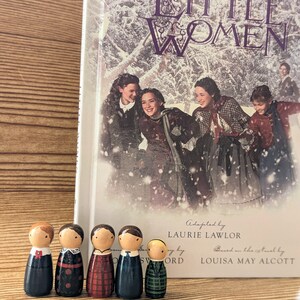 Custom Book Character Peg Dolls: Hand-Painted, Book Lover Gift image 9