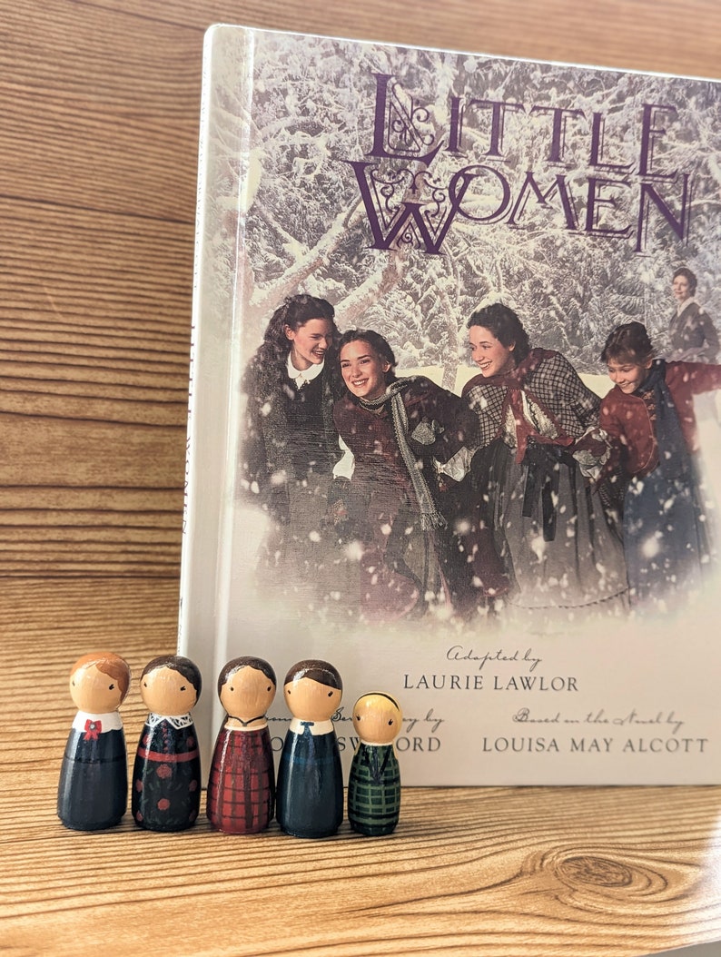 Custom Book Character Peg Dolls: Hand-Painted, Book Lover Gift image 9