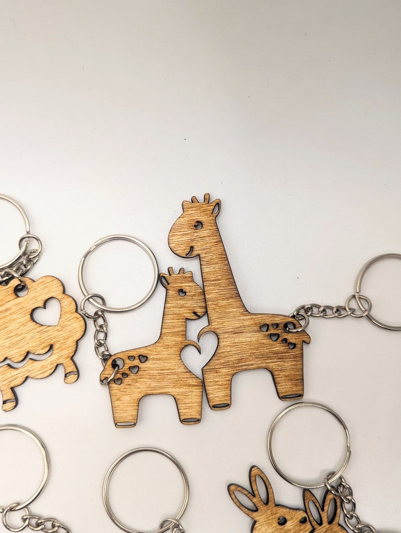 Key Rings Animal Design Adorable Animal Keychain Set/ Best Friend Animal Keychain/ Couple ...