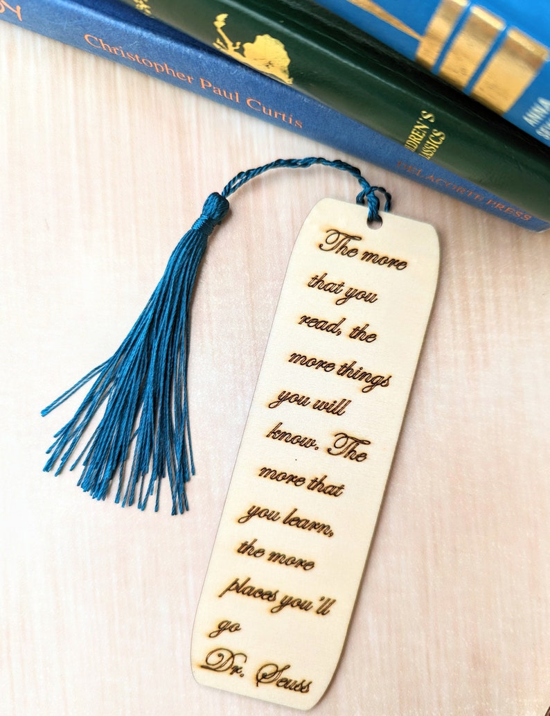 Rechless Bookmark Lightweight Wooden Bookmark/ Laser Cut Wooden Bookmark/ Dr. Seuss ...
