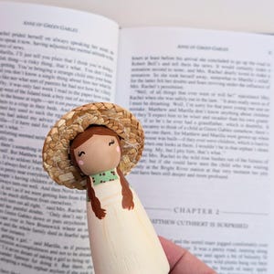 Custom Book Character Peg Dolls: Hand-Painted, Book Lover Gift image 3