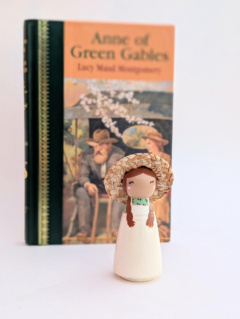 Custom Book Character Peg Dolls: Hand-Painted, Book Lover Gift image 2