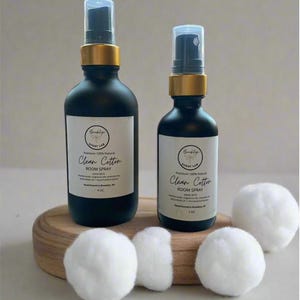 Clean Cotton Room Spray | All-Natural Air Freshener | Made with Essential Oils & Fragrance | Fresh Linen Scent