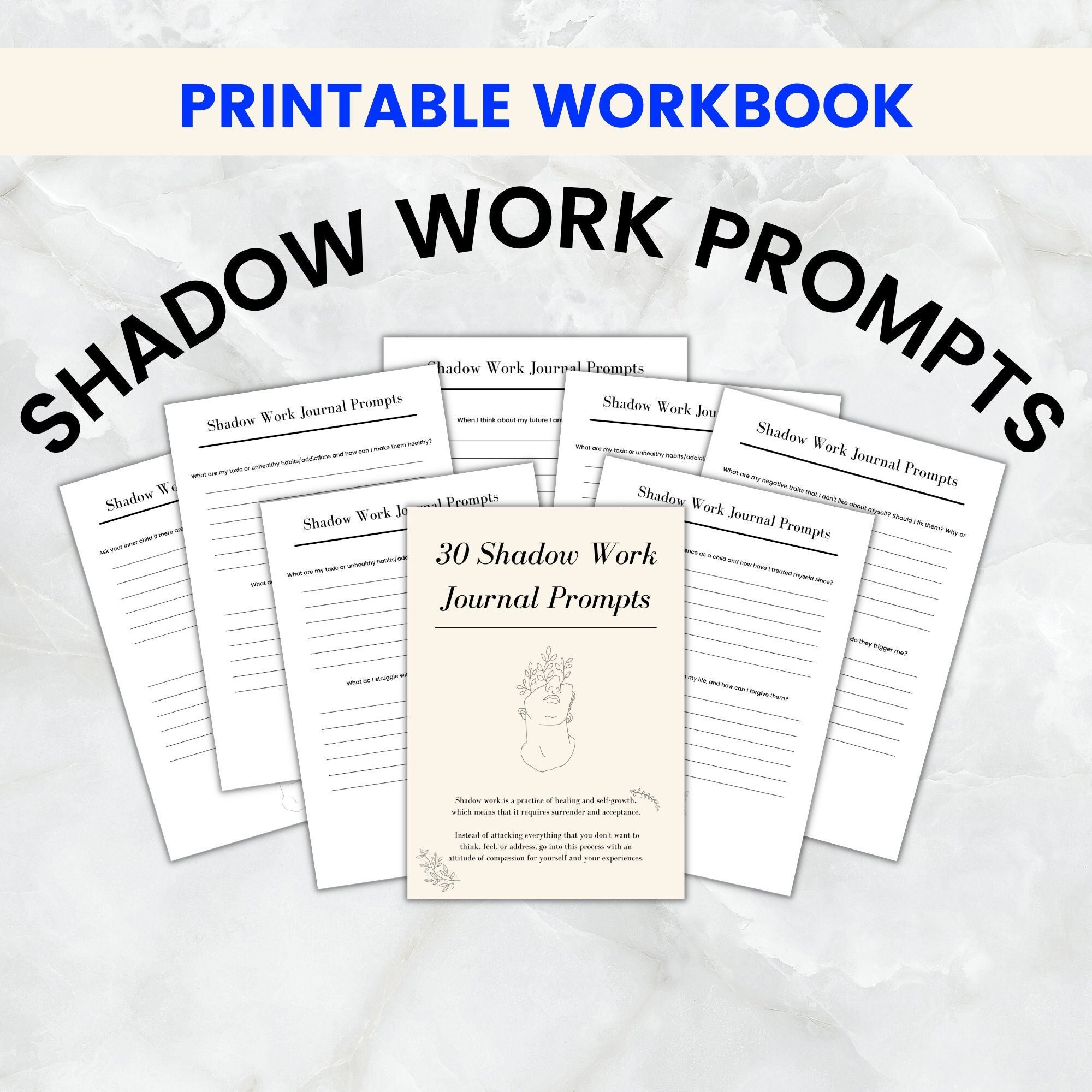 30 Shadow Work Journal Prompts Mental Health Anxiety - Etsy Israel
