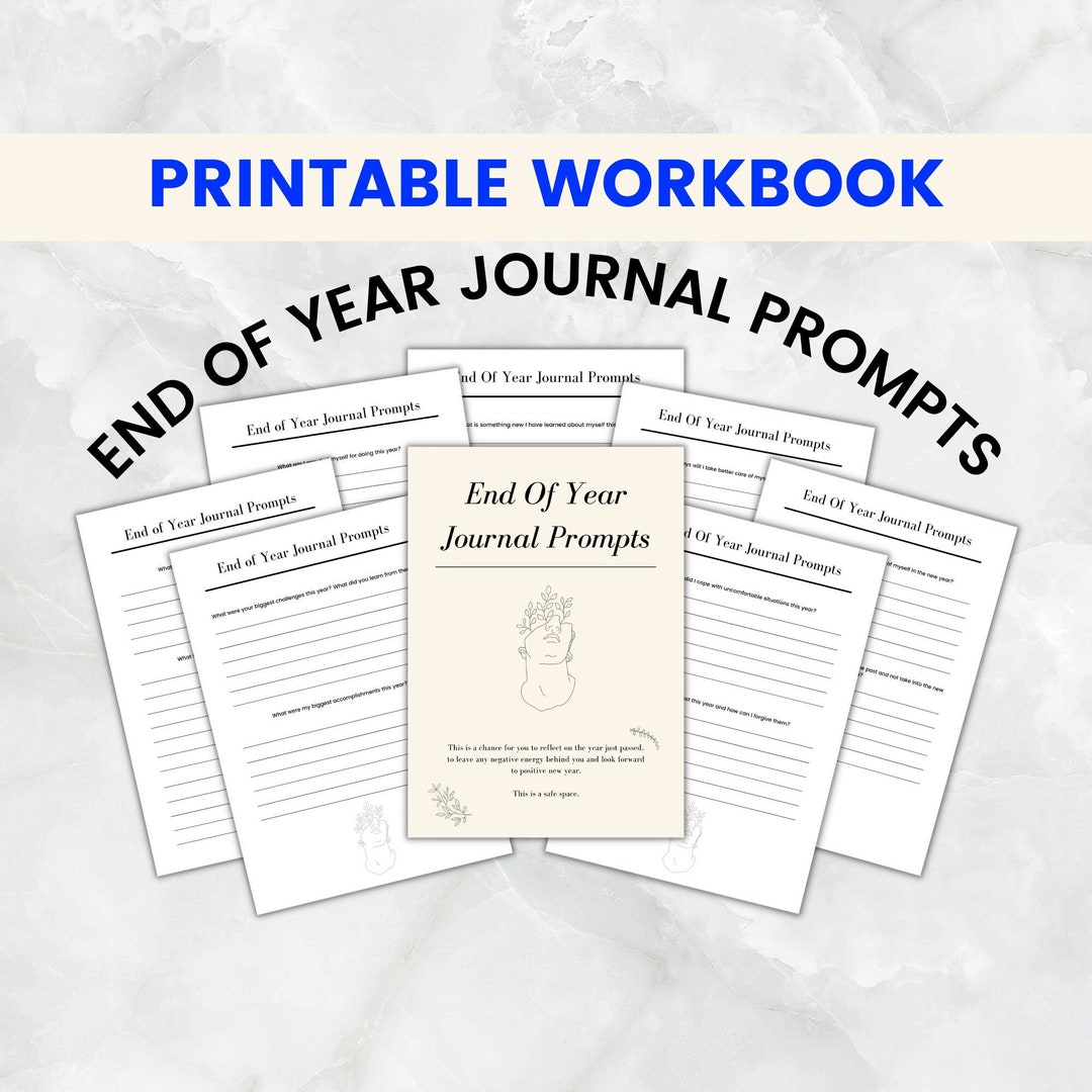 End of Year Journal Prompts Reflection Printable Journal - Etsy