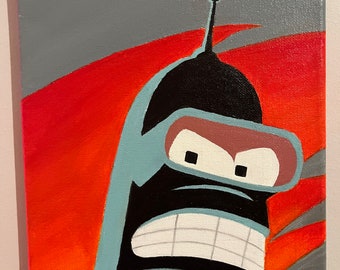 Futurama bender painting fanart