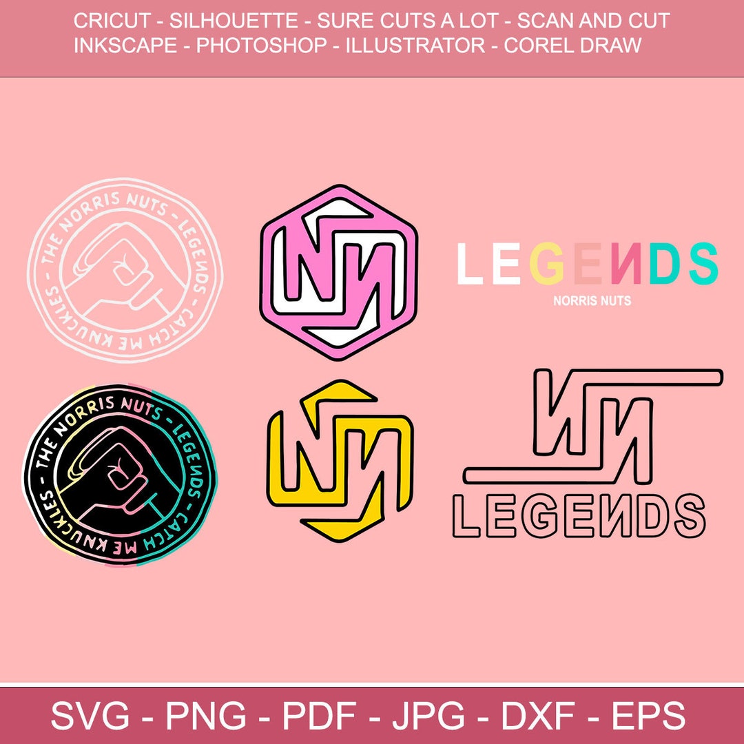 The Norris Nuts Legends Catch Me Knuckles Logo Vector SVG Etsy UK