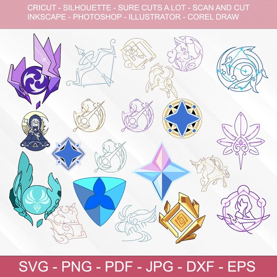 Genshin Impact Svg Vector Cut File for Cricut Silhouette Svg - Etsy