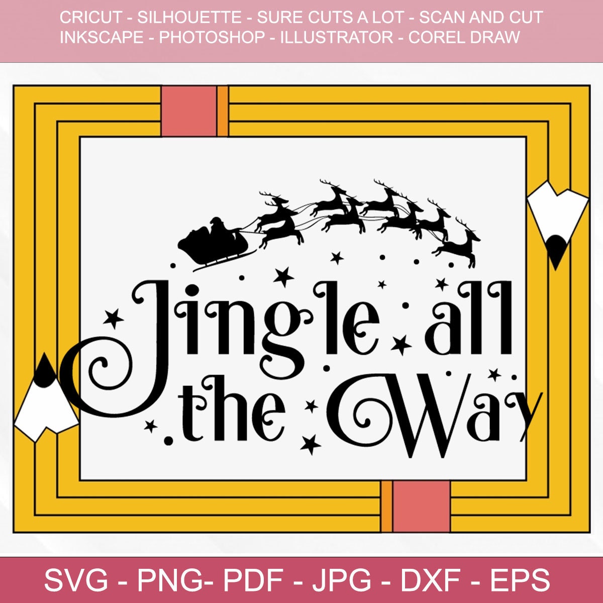 Jingle All the Way SVG Vector Cut File for Cricut Silhouette - Etsy