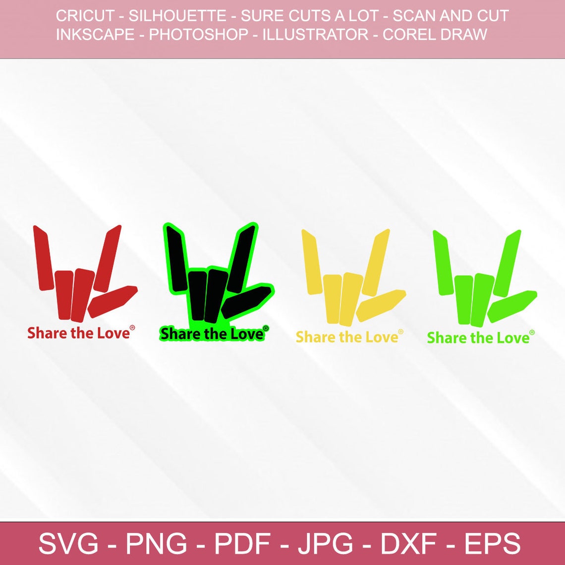 Share the Love Logo Vector SVG - Etsy Canada