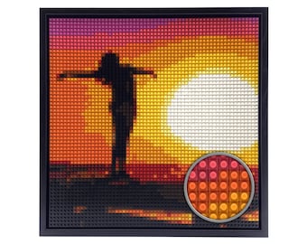 Sunlight mini-Brick Kit, 3600 mini-Bricks, Includes Photo Frame(~26x26cm) and Building Tools / Individual Present / Jigsaw Mosaic Puzzle