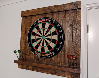 Wooden Dart Board Backboard, Handmade Dart Board Backboard , Game Room Decor