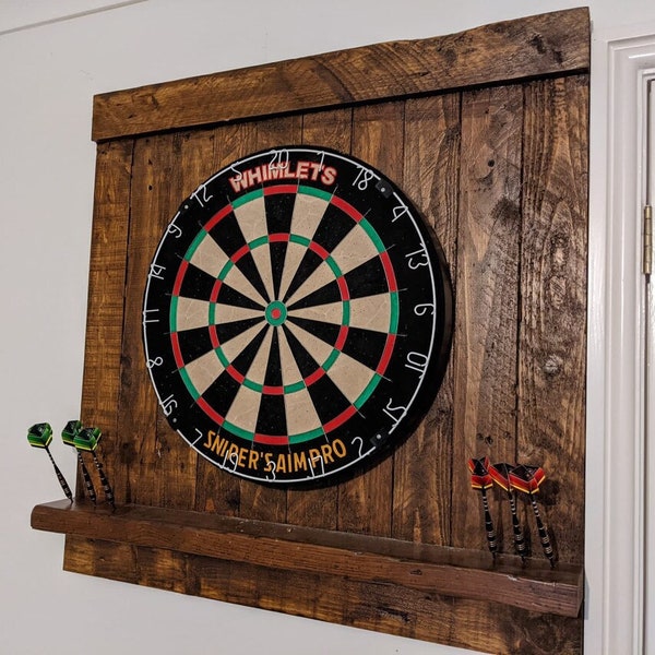 Wooden Dart Board Backboard, Handmade Dart Board Backboard , Game Room Decor