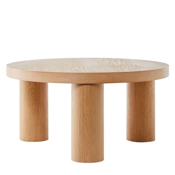 Table basse ronde en bois de hêtre massif, table basse, table à thé, moderne, cadeau de pendaison de crémaillère,