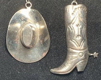 Vintage Cowboy, Western, Southwestern, Dangle, Drop Earrings