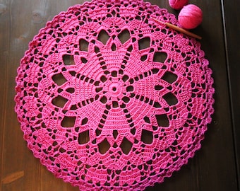 Ø 50 cm Rundes Häkeldeckchen Mandala